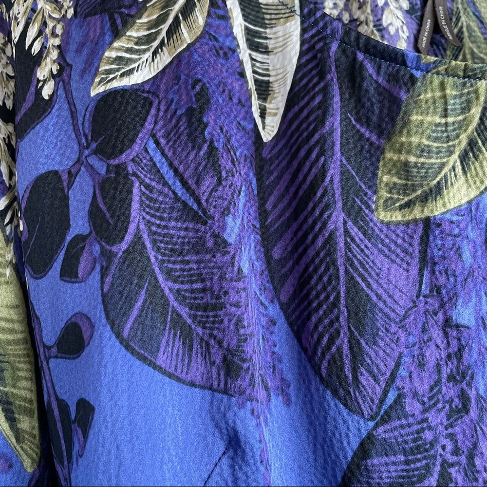 Anthropologie HD in Paris Blue Silk Cocoon Blouse - Picture 4 of 7
